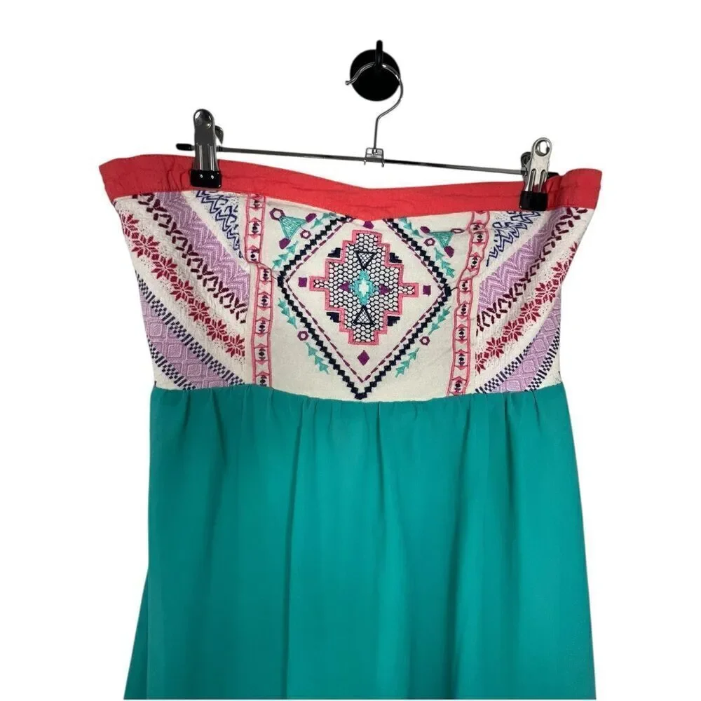 Filly Flair Mini Tube Top Stretchy Dress With Aztec Design